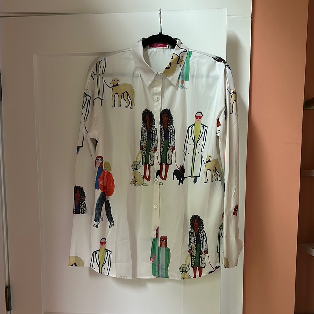 Stylish  Multicolor Graphic Blouse
